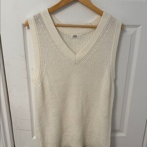 Ardene Cream Knit V-Neck Vest